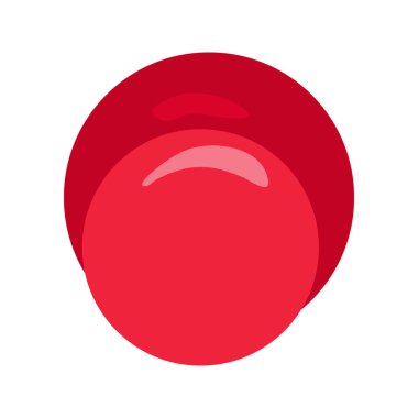 Raptiye simgesi. Başparmak iğnesi ofis malzemesi. Kağıtları, notları ve notları ofislerdeki, okullardaki ya da evlerdeki tahtalara iliştirmek için düz başlı rozet. Beyaz üzerinde izole vektör illüstrasyonu.