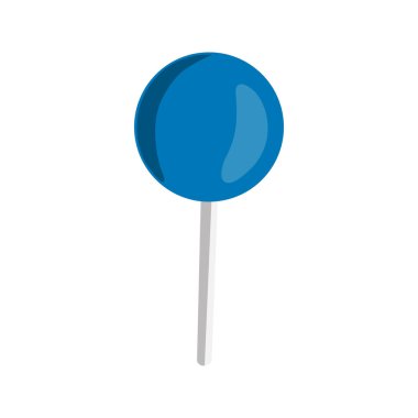 İğne simgesine bas. Thumbtack ofis malzemeleri. Kağıtları, notları ve notları ofislerdeki, okullardaki, evlerdeki tahtalara yapıştırmak için renkli başlıklı sivri uçlu bir iğne. Beyaz üzerinde izole vektör illüstrasyonu.