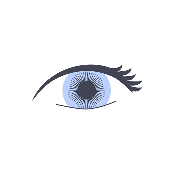 Γυναικείο Είδωλο Υγιές Ανοιχτό Πράσινο Μάτι Βλεφαρίδες Και Φρύδι Εξέταση — Διανυσματικό Αρχείο