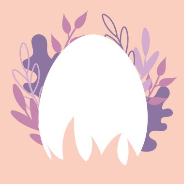 Yumurtalı Paskalya kartı. Yumurta avı davetiye şablonu. Broşür, kartpostal, tanıtım için ideal. Yumurtalı Paskalya arkaplanı