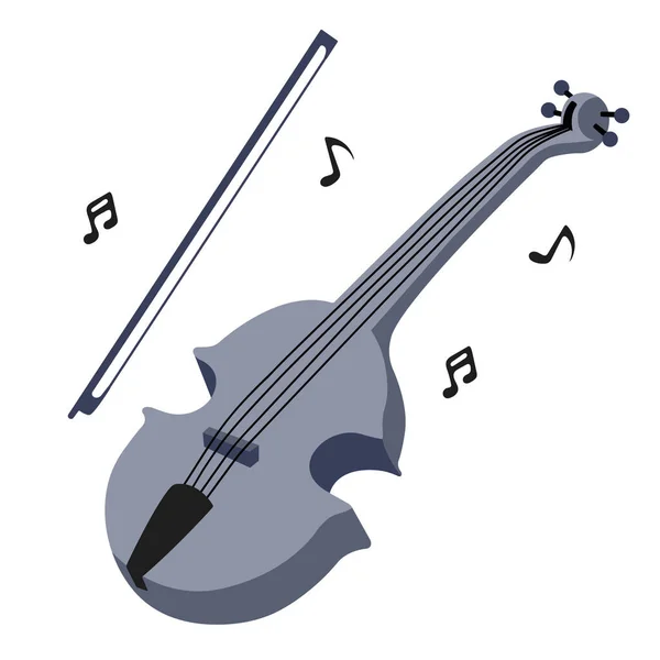 Violin Icon Musical Instrument Silhouette Vector Illustration Violin Musical Instrument — Stock Vector
