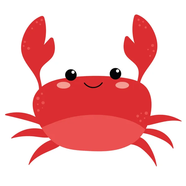 Vektor Illustration Der Cartoon Krabbe Niedliche Und Schöne Handgezeichnete Krabbe — Stockvektor