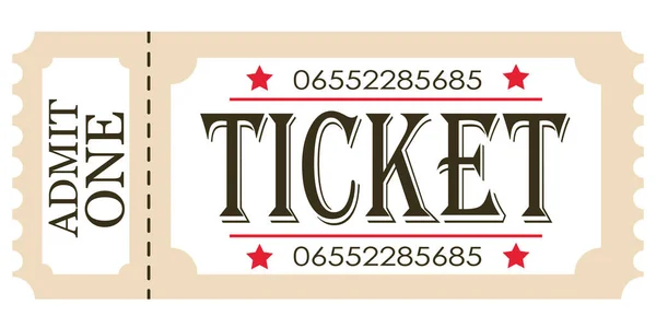 Vector Flat Ticket Illustration Ticket Symbol Fahrkarte — Stockvektor