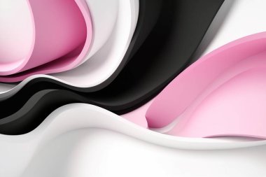 Aydınlık arkaplanda soyut parlak pembe dalga tasarım elementi. Bilim ya da teknoloji tasarımı