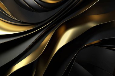 Veri teknolojisi soyut gelecek çizimi. Siyah zemin üzerinde noktaları ve çizgileri birleştiren düşük polimerli şekil