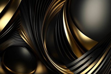 Veri teknolojisi soyut gelecek çizimi. Siyah zemin üzerinde noktaları ve çizgileri birleştiren düşük polimerli şekil