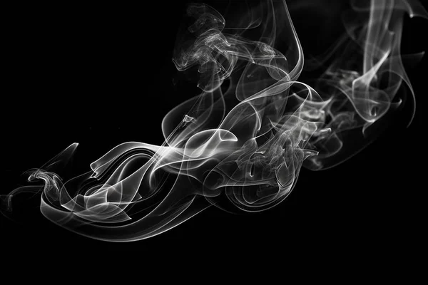 イラスト黒の背景に白煙 — ストック写真