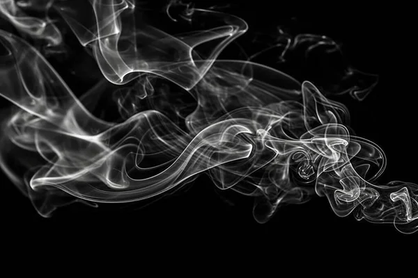 イラスト黒の背景に白煙 — ストック写真