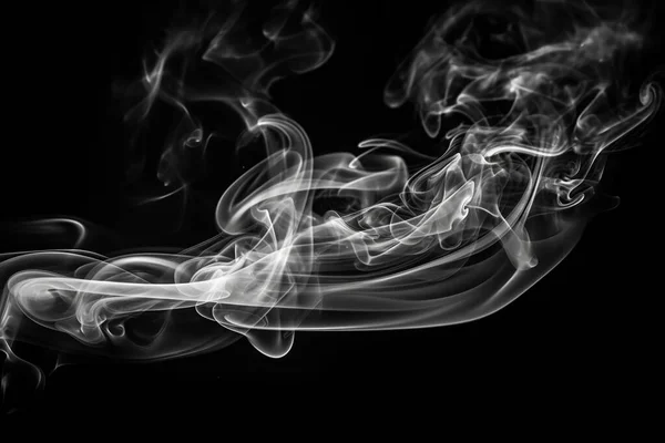 Illustrazione Dettagliata Fumo Bianco Sfondo Nero — Foto Stock