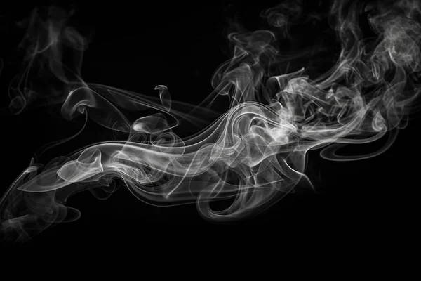 Illustrazione Dettagliata Fumo Bianco Sfondo Nero — Foto Stock
