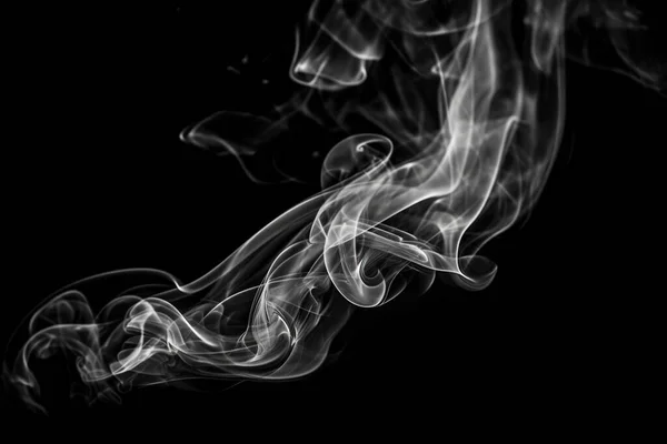 Illustration Detailed White Smoke Black Background — Stock Photo, Image