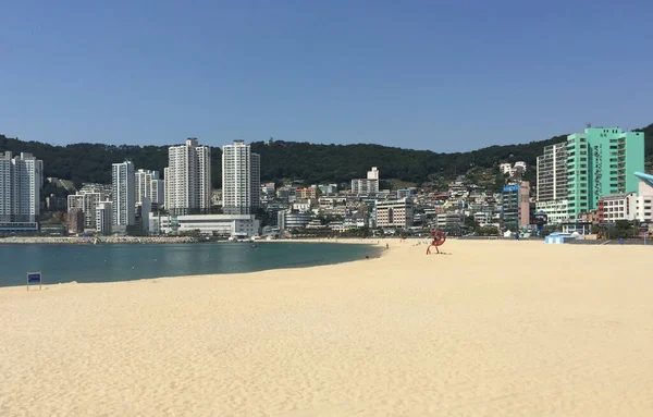 Plaża Songdo Pusan Korea Południowa Piękna Plaża Czystym Piaskiem Błękitnym — Zdjęcie stockowe