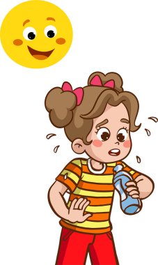 Çocuk çok susamış içme suyu içiyor.