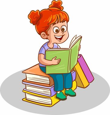 Çocuklar parkta kitap okuyor.