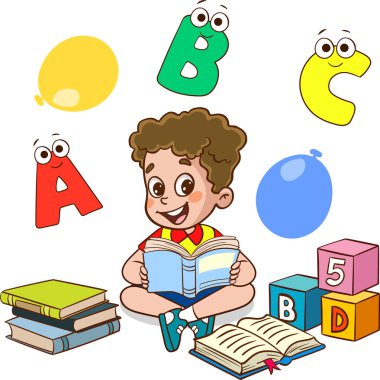 Çocuklar parkta kitap okuyor.