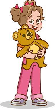 Oyuncak ayı resimli kız