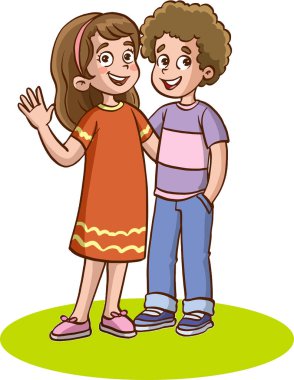 Küçük tatlı kız öğretmenine çiçek veriyor.