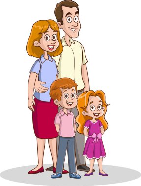 family of three people clipart