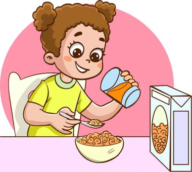 tahıl yiyen küçük kız