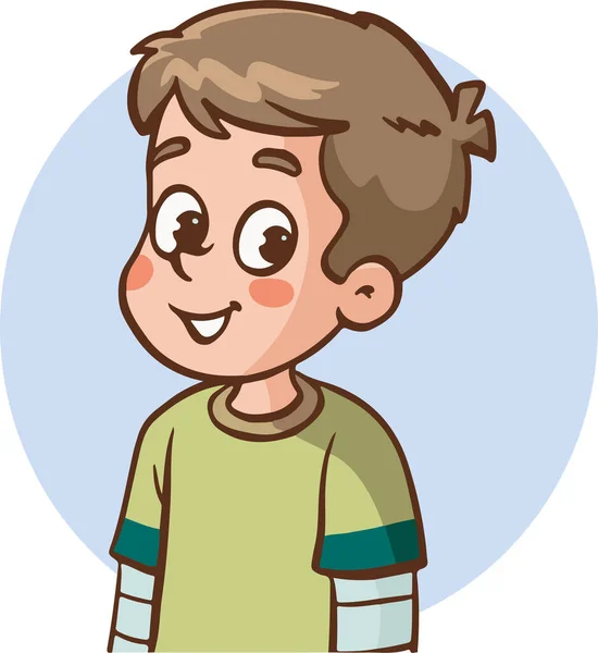 白い背景に小さな男の子の漫画のキャラクター — ストックベクタ