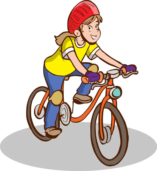 Boy Riding Bicycle — Stockvektor