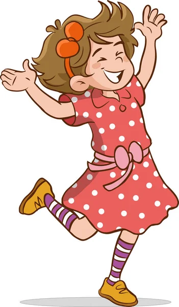 Glücklich Springende Kinder Cartoon Vektor — Stockvektor