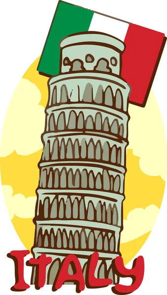 Итальянская Культура Векторная Иллюстрация Графический Дизайн — стоковый вектор