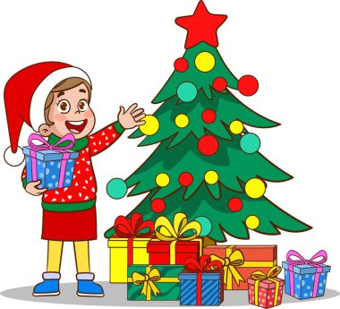 Çocuklar yeni yılı ve Noel 'i kutluyor