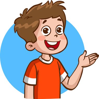 Konuşan çocuk portresi vektörü