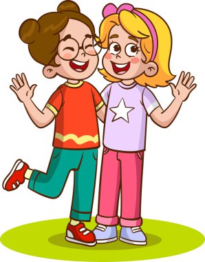 Güzel çocuklar yan yana durup poz veriyorlar.