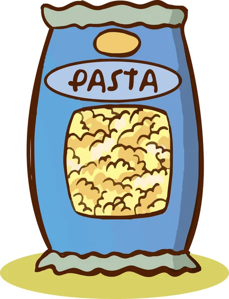 Pasta Macarrones Italianos Paquete Alimentos Vector — Vector de stock