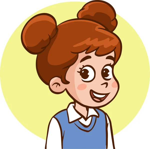 Portrét Roztomilé Malé Děti Kreslené Vektorové Ilustrace — Stockový vektor