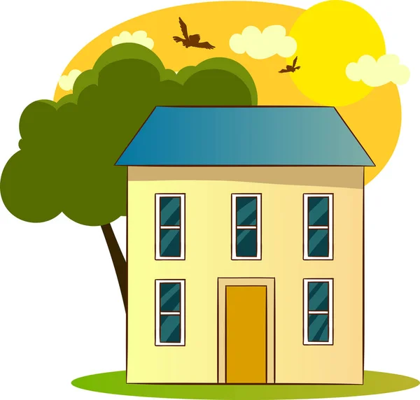 Vector Illustration Cartoon Home House — Stock Vector