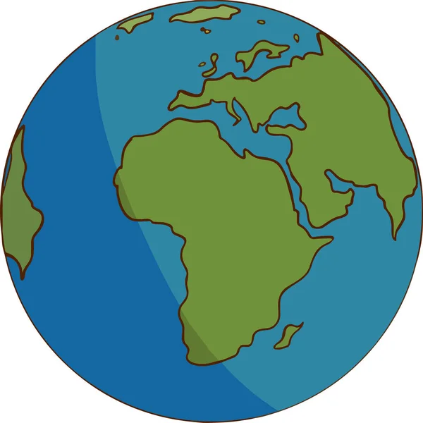 Earth Day Green Planet Tecknad Vektor — Stock vektor