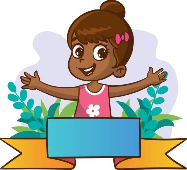 Bayrak taşıyıcısı olan sevimli küçük çocuklar.