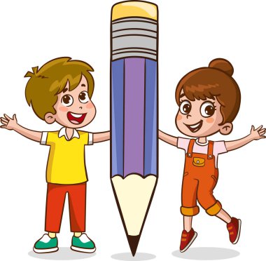 çocuk eğitim vektör çizimi tasarımı