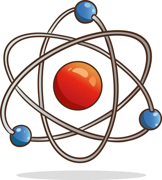 Illustrazione Vettoriale Fumetto Grafico Scienza Molecolare Atomo — Vettoriale Stock