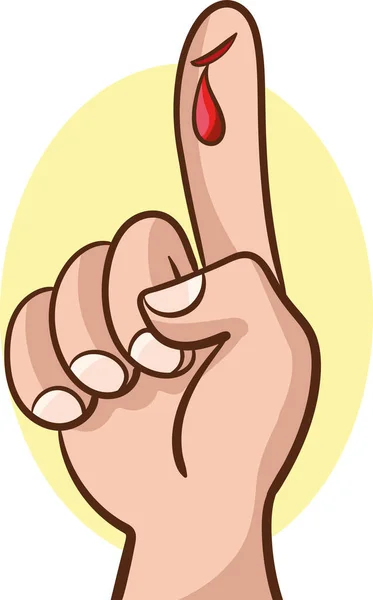 Finger Mit Schnittvektorillustration — Stockvektor