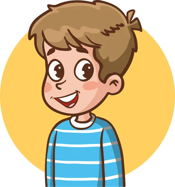 Портрет Счастливого Мальчика — стоковый вектор