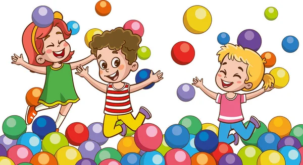 Modèle Pour Happy Children Day Vecteur Dessin Animé — Image vectorielle