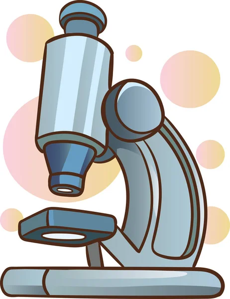 Icono Del Microscopio Ilustración Dibujos Animados Del Icono Del Vector — Vector de stock