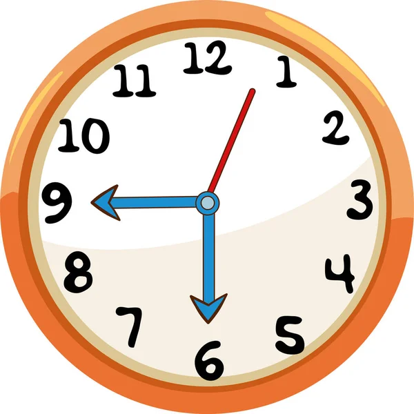 Clock Vector Isolated Illustration Design — 스톡 벡터
