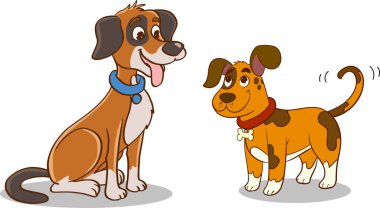 köpek illüstrasyonu, beyaz arkaplanda vektör