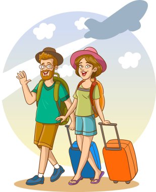 Güzel bir aile bavullarını toplayıp tatile çıkıyor.