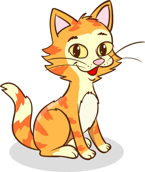 Little Cute Cat Wektor Ilustracja — Wektor stockowy