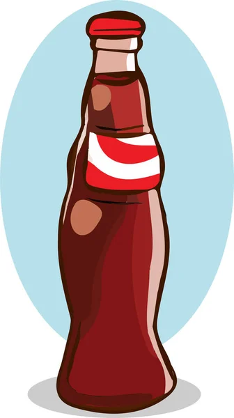 Ilustração Vetorial Bebida Cola Garrafa Vidro — Vetor de Stock