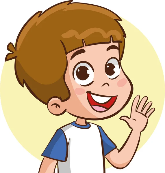 Niños Retrato Dibujo Animado Vector Ilustración — Vector de stock