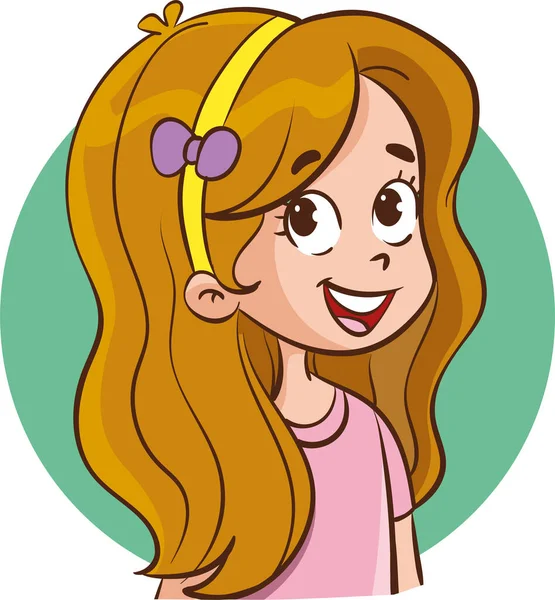 Children Portrait Cartoon Vector Illustration — Stock Vector