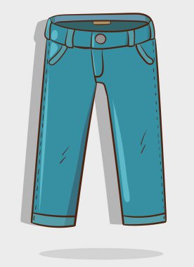 Bir çift kot pantolon vektörü izole çizimi