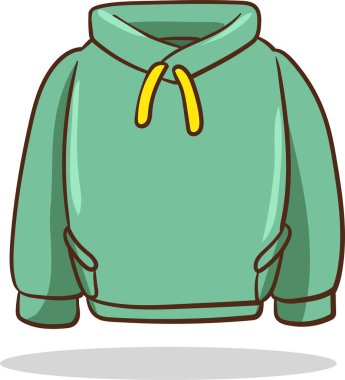 Yeşil sweatshirt 'ün vektör çizimi